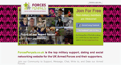 Desktop Screenshot of forcespenpals.co.uk